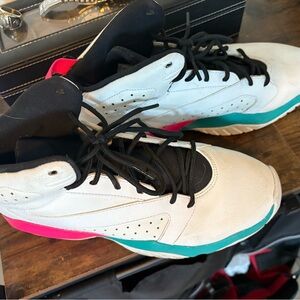 Jordan Sneakers White Black Pink Teal